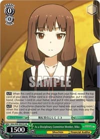 As a Disciplinary Committee Member, Miko (SR) - Kaguya-Sama: Love is War? - Weiss Schwarz card
