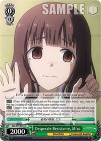 Desperate Resistance, Miko - Kaguya-Sama: Love is War? - Weiss Schwarz card