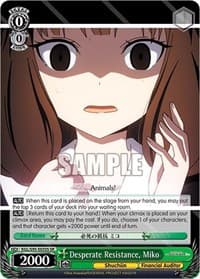 Desperate Resistance, Miko (SR) - Kaguya-Sama: Love is War? - Weiss Schwarz card