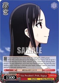 Vice President's Pride, Kaguya - Kaguya-Sama: Love is War? - Weiss Schwarz card