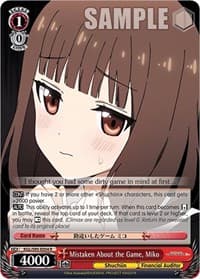 Mistaken About the Game, Miko - Kaguya-Sama: Love is War? - Weiss Schwarz card