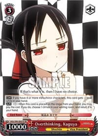 Overthinking, Kaguya (SR) - Kaguya-Sama: Love is War? - Weiss Schwarz card