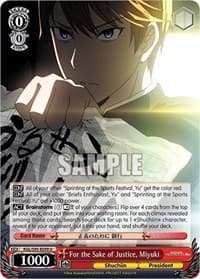 For the Sake of Justice, Miyuki - Kaguya-Sama: Love is War? - Weiss Schwarz card