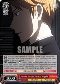 For the Sake of Justice, Miyuki (SR) - Kaguya-Sama: Love is War? - Weiss Schwarz card