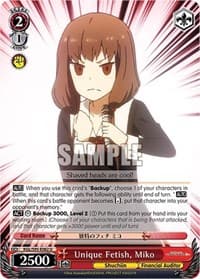Unique Fetish, Miko - Kaguya-Sama: Love is War? - Weiss Schwarz card