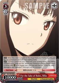 For the Sake of Rules, Miko - Kaguya-Sama: Love is War? - Weiss Schwarz card