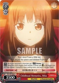 Childhood Memories, Miko - Kaguya-Sama: Love is War? - Weiss Schwarz card