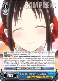 Unfading Memories, Kaguya (SR) - Kaguya-Sama: Love is War? - Weiss Schwarz card