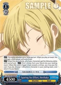 Sparing No Effort, Herthaka (SR) - Kaguya-Sama: Love is War? - Weiss Schwarz card