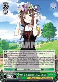 On a Special Day, Miko (Foil) - Kaguya-Sama: Love is War? - Weiss Schwarz card