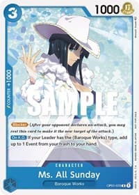Ms. All Sunday (Promotion Pack 2023) - One Piece Promotion Cards - One Piece Card Game card