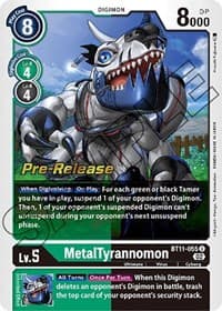 MetalTyrannomon - Dimensional Phase Pre-Release Cards - Digimon Card Game card