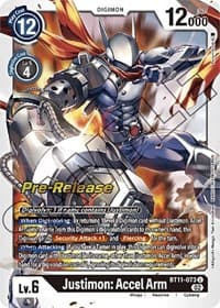 Justimon: Accel Arm - Dimensional Phase Pre-Release Cards - Digimon Card Game card
