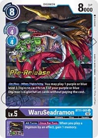 WaruSeadramon - Dimensional Phase Pre-Release Cards - Digimon Card Game card