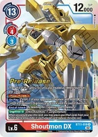 Shoutmon DX - Dimensional Phase Pre-Release Cards - Digimon Card Game card