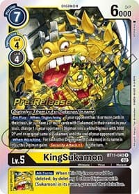 KingSukamon - Dimensional Phase Pre-Release Cards - Digimon Card Game card