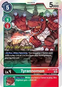 Tyrannomon - Dimensional Phase Pre-Release Cards - Digimon Card Game card