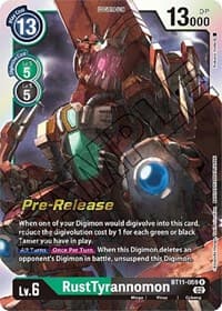 RustTyrannomon - Dimensional Phase Pre-Release Cards - Digimon Card Game card