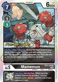 Mamemon - Dimensional Phase Pre-Release Cards - Digimon Card Game card