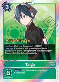 Taiga - Dimensional Phase Pre-Release Cards - Digimon Card Game card