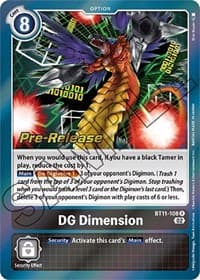 DG Dimension - Dimensional Phase Pre-Release Cards - Digimon Card Game card