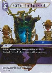 Exodus, the Judge-Sal - Deck Exclusive Cards - Final Fantasy TCG card