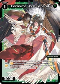 Geronimo, Jade General (Parallel Foil) - Welcome Back Diva -Lostorage- - WIXOSS card
