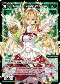 Nightile, Jade Wisdom (Parallel Foil) - Welcome Back Diva -Lostorage- - WIXOSS card