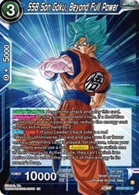 SSB Son Goku, Beyond Full Power - Power Absorbed - Dragon Ball Super: Masters card