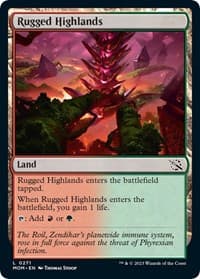 Rugged Highlands - March of the Machine - Magic: The Gathering card