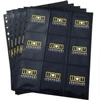 Legendary Protectors 18-Pocket Side-Loading Card Protector Pages (50ct.) — Black - Legendary Protectors Protective Pages - Protective Pages card