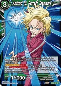 Android 18, Perfect Teamwork - Power Absorbed - Dragon Ball Super: Masters card