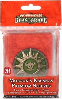 Warhammer: Underworlds - Beastgrave: Morgok's Krushas Premium Sleeves (70-pack) - Warhammer Game Accessories - Warhammer Game Accessories card