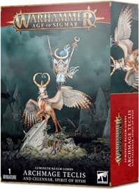 Warhammer: Age of Sigmar - Lumineth Realm-Lords: Archmage Teclis and Celennar, Spirit of Hysh - Warhammer Plastic Box Sets - Warhammer Box Sets card