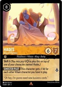 Hades - King of Olympus - The First Chapter - Disney Lorcana card