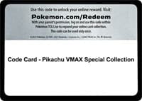 Code Card - Pikachu VMAX Special Collection - SWSH: Crown Zenith - Pokemon card