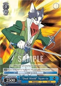 "Dual Wield" Nyan-ta - LOG HORIZON Power Up Set - Weiss Schwarz card