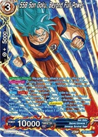 SSB Son Goku, Beyond Full Power (Silver Foil) - Power Absorbed - Dragon Ball Super: Masters card