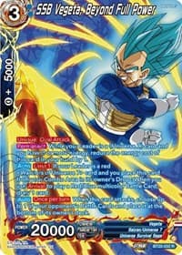 SSB Vegeta, Beyond Full Power (Silver Foil) - Power Absorbed - Dragon Ball Super: Masters card