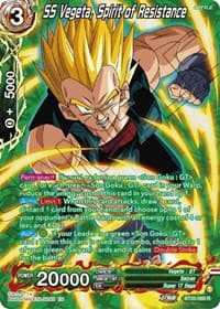SS Vegeta, Spirit of Resistance (Silver Foil) - Power Absorbed - Dragon Ball Super: Masters card