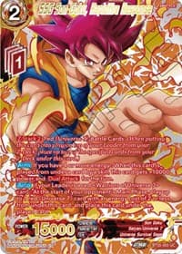 SSG Son Goku, Rapidfire Response (Gold-Stamped) - Power Absorbed - Dragon Ball Super: Masters card