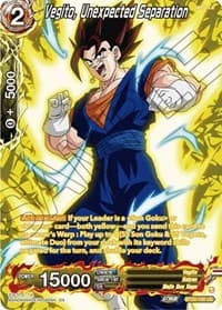 Vegito, Unexpected Separation (Silver Foil) - Power Absorbed - Dragon Ball Super: Masters card
