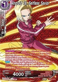 Android 18, Selfless Savior (Silver Foil) - Power Absorbed - Dragon Ball Super: Masters card