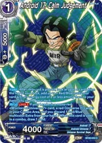 Android 17, Calm Judgement (Silver Foil) - Power Absorbed - Dragon Ball Super: Masters card