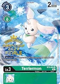 Terriermon (2022 Championship Finals Digimon Tamers Pack) - Release Special Booster 1.0 - Digimon Card Game card