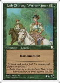 Lady Zhurong, Warrior Queen - Portal Three Kingdoms - Magic: The Gathering card