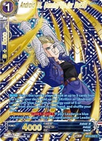 Android 18, Gearing Up for Battle (Gold-Stamped) - Power Absorbed - Dragon Ball Super: Masters card
