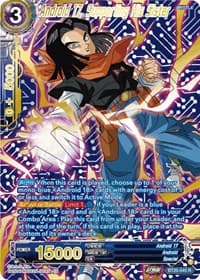 Android 17, Supporting His Sister (Gold-Stamped) - Power Absorbed - Dragon Ball Super: Masters card