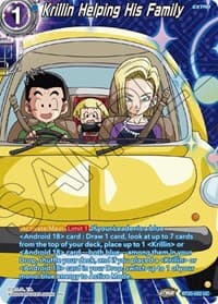 Krillin Helping His Family (Silver Foil) - Power Absorbed - Dragon Ball Super: Masters card