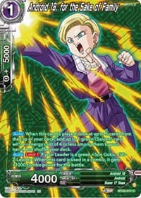 Android 18, for the Sake of Family (Silver Foil) - Power Absorbed - Dragon Ball Super: Masters card